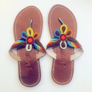 Colorful Beaded Sandals